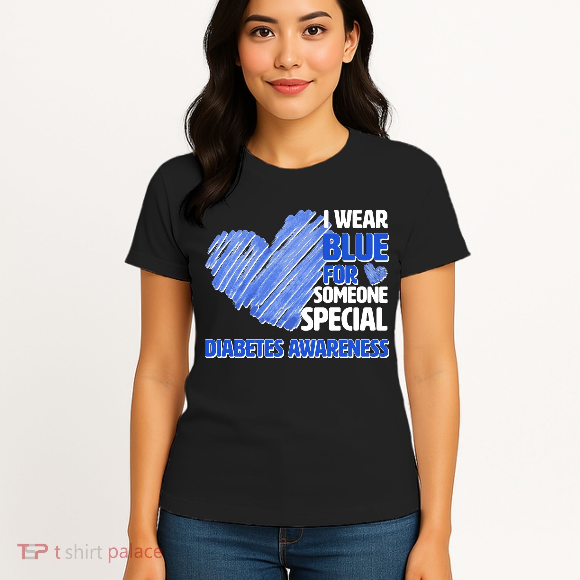 I Wear Blue For Someone Special Diabetes Awareness Women's T-Shirt