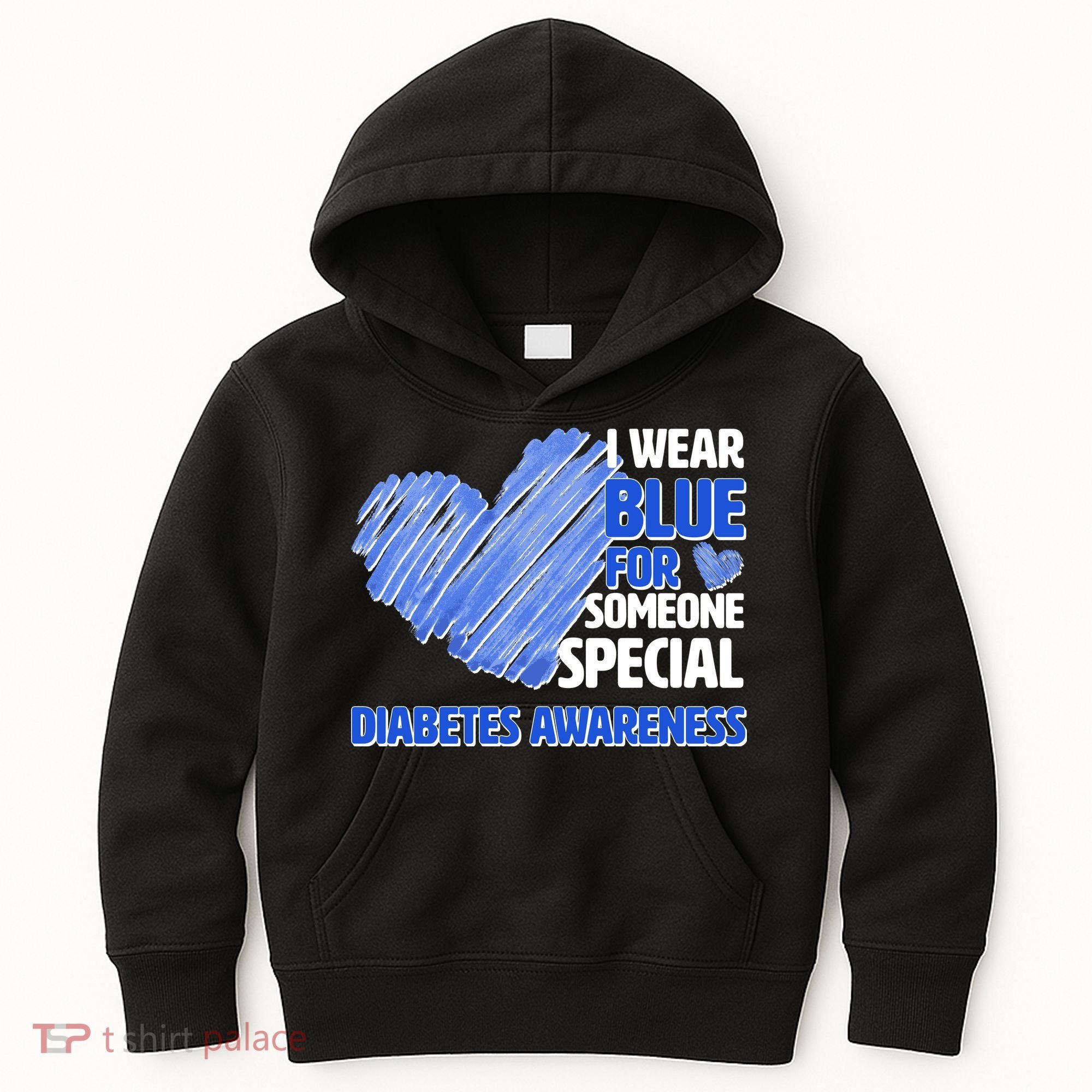 I Wear Blue For Someone Special Diabetes Awareness Kids Hoodie