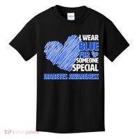 I Wear Blue For Someone Special Diabetes Awareness Kids T-Shirt thumb 0