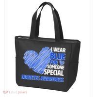 I Wear Blue For Someone Special Diabetes Awareness Tote Bag thumb 3