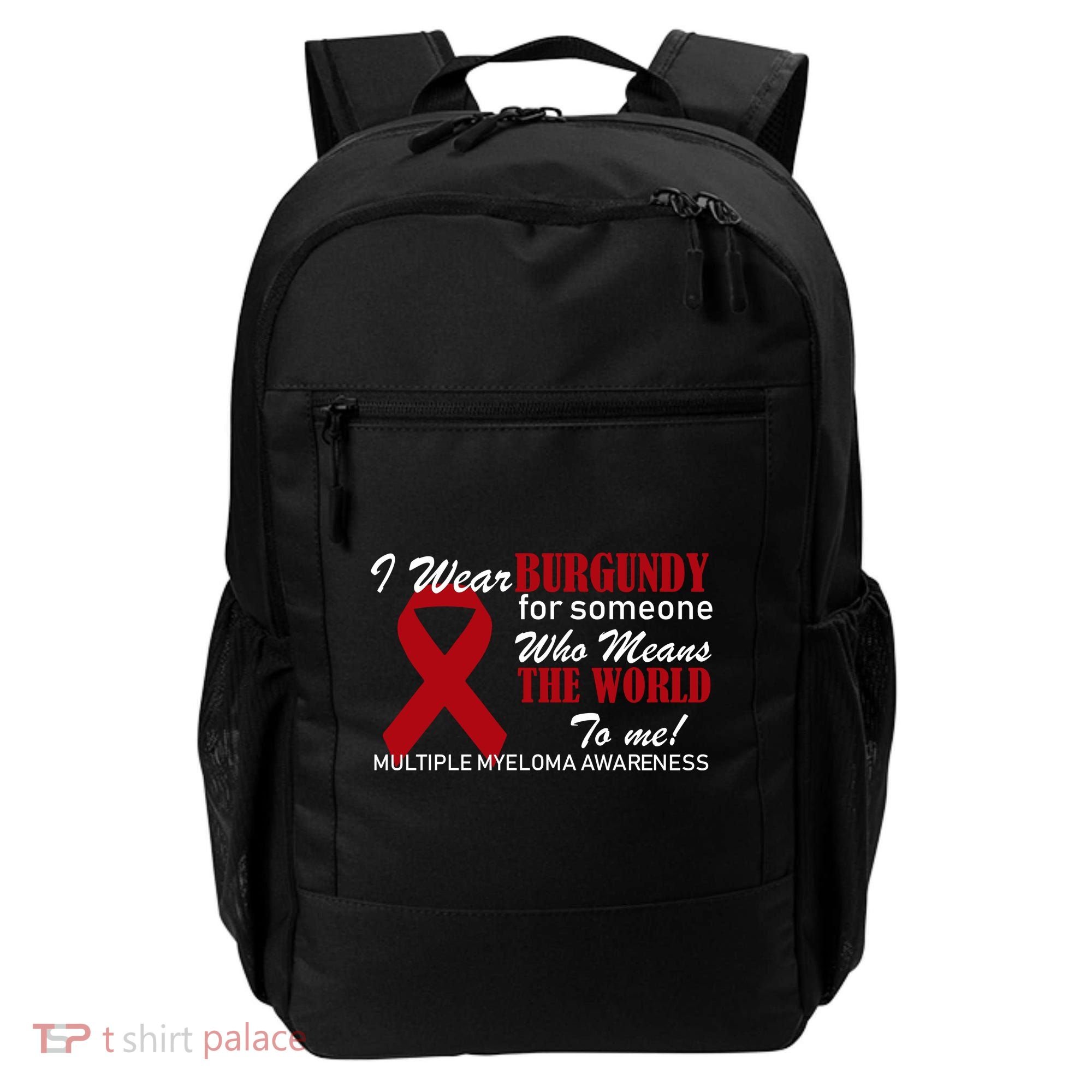 I Wear Burgundy Multiple Myeloma  Backpack