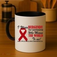 I Wear Burgundy Multiple Myeloma  Coffee Mug thumb 4