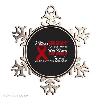 I Wear Burgundy Multiple Myeloma  Ornament