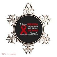I Wear Burgundy Multiple Myeloma  Ornament thumb 0