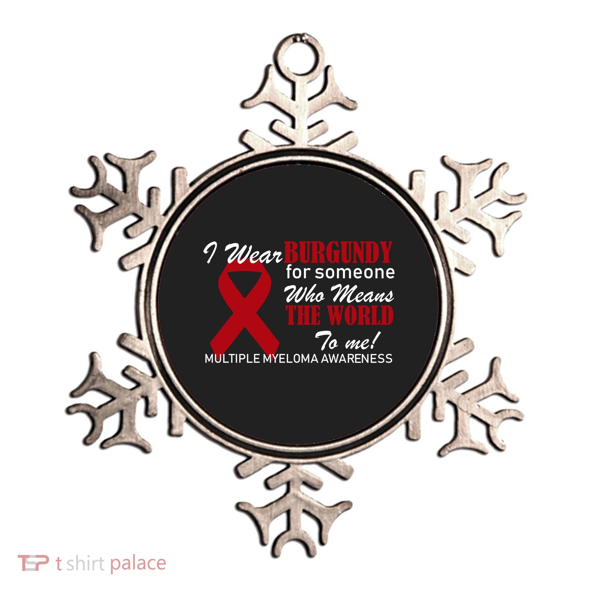 I Wear Burgundy Multiple Myeloma  Ornament