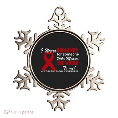 I Wear Burgundy Multiple Myeloma  Ornament