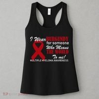 I Wear Burgundy Multiple Myeloma  Women's Tank Top thumb 3