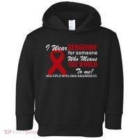I Wear Burgundy Multiple Myeloma  Toddler Hoodie thumb 0