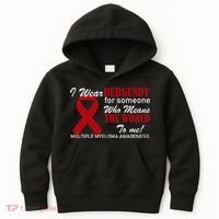 I Wear Burgundy Multiple Myeloma  Kids Hoodie thumb 0