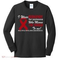I Wear Burgundy Multiple Myeloma  Kids Long Sleeve Shirt thumb 0
