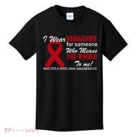 I Wear Burgundy Multiple Myeloma  Kids T-Shirt thumb 0
