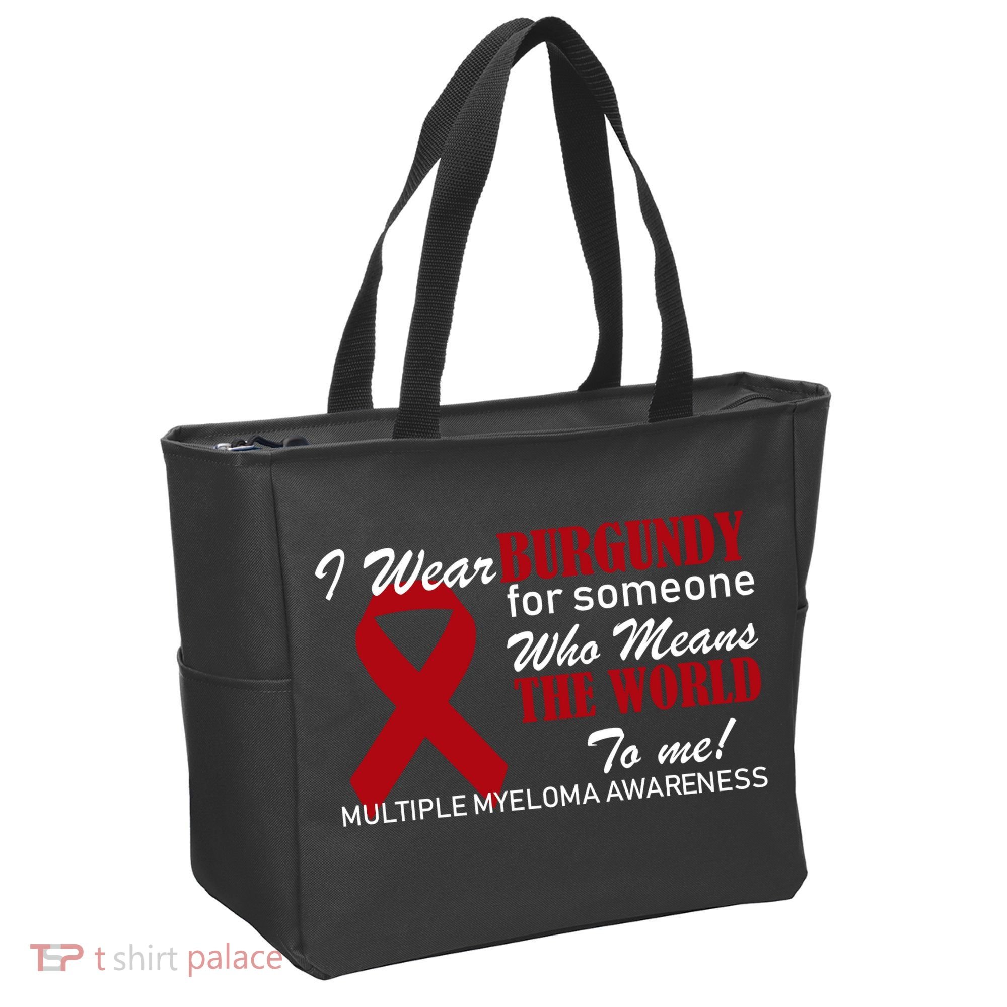 I Wear Burgundy Multiple Myeloma  Tote Bag