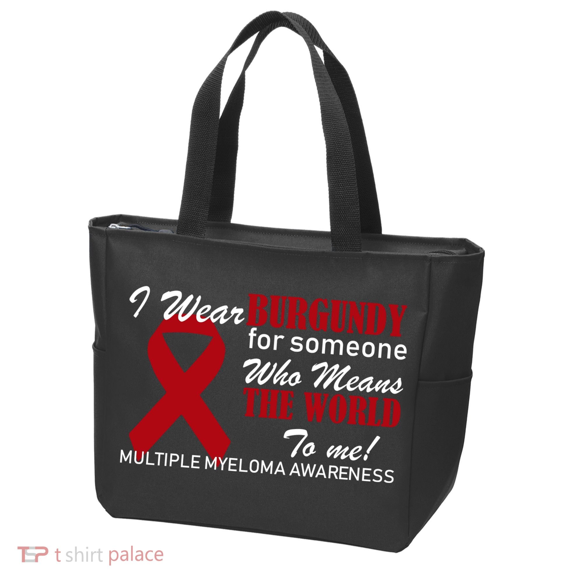 I Wear Burgundy Multiple Myeloma  Tote Bag