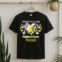 I Wear Gold For Childhood Cancer Awareness  T-Shirt thumb 2