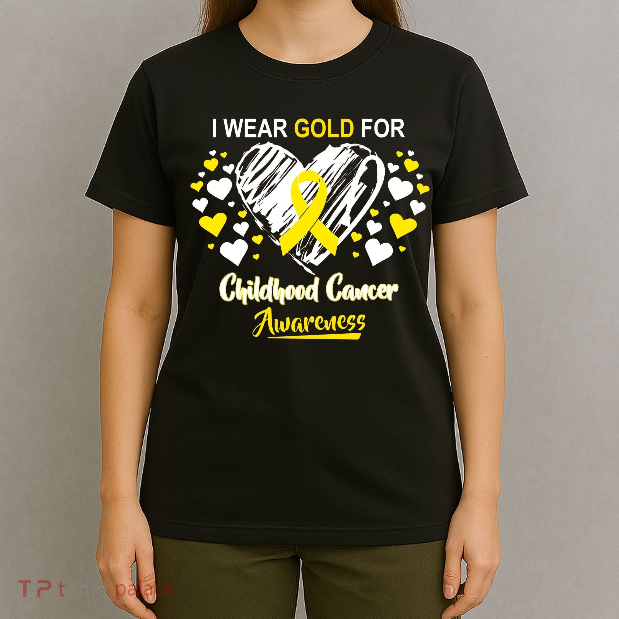 I Wear Gold For Childhood Cancer Awareness  T-Shirt