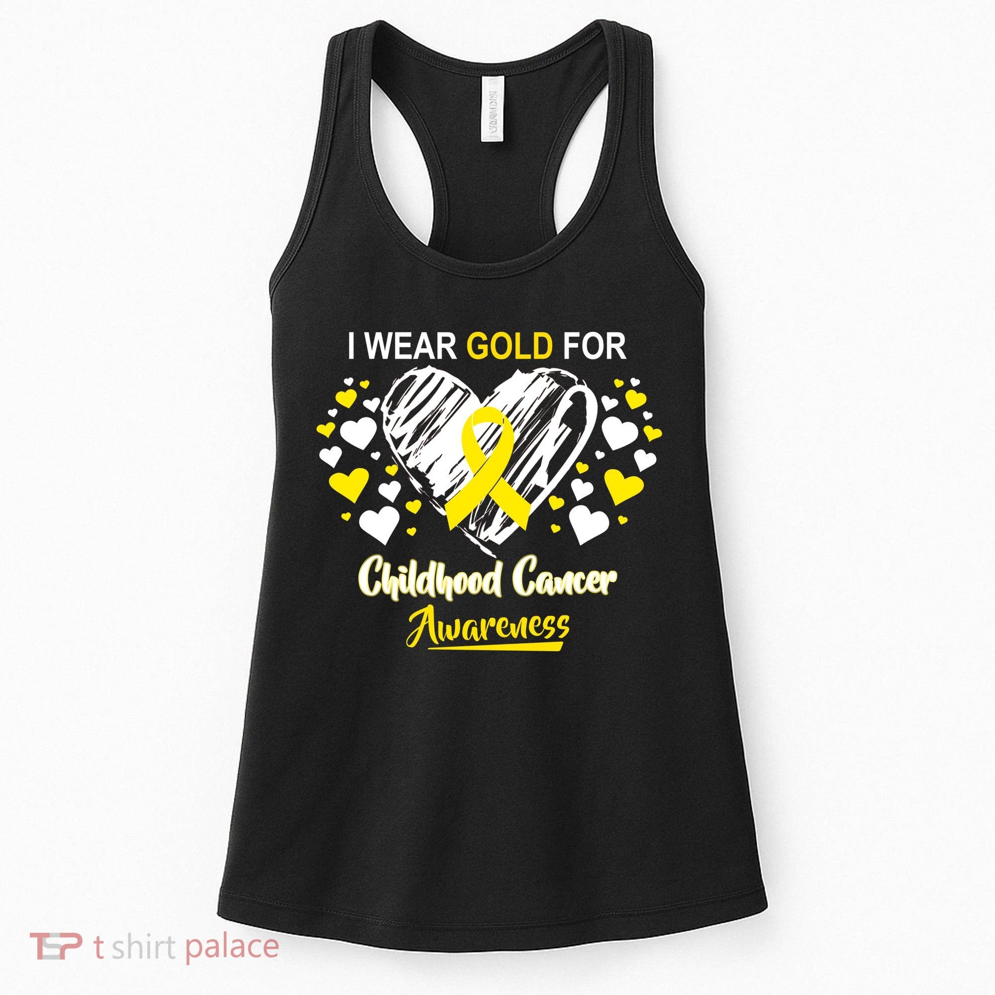 I Wear Gold For Childhood Cancer Awareness  Women's Tank Top