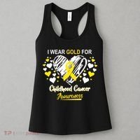 I Wear Gold For Childhood Cancer Awareness  Women's Tank Top thumb 3