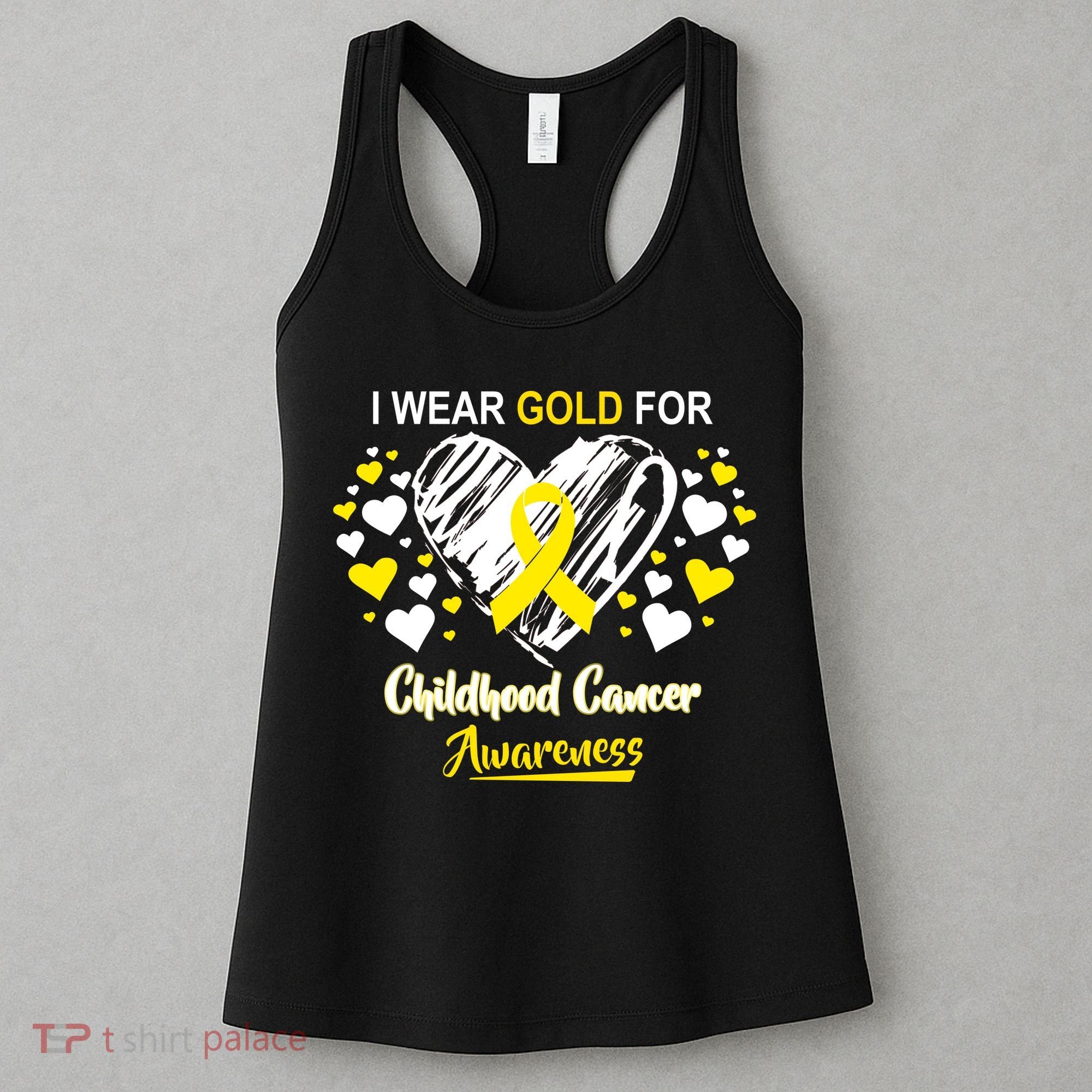 I Wear Gold For Childhood Cancer Awareness  Women's Tank Top