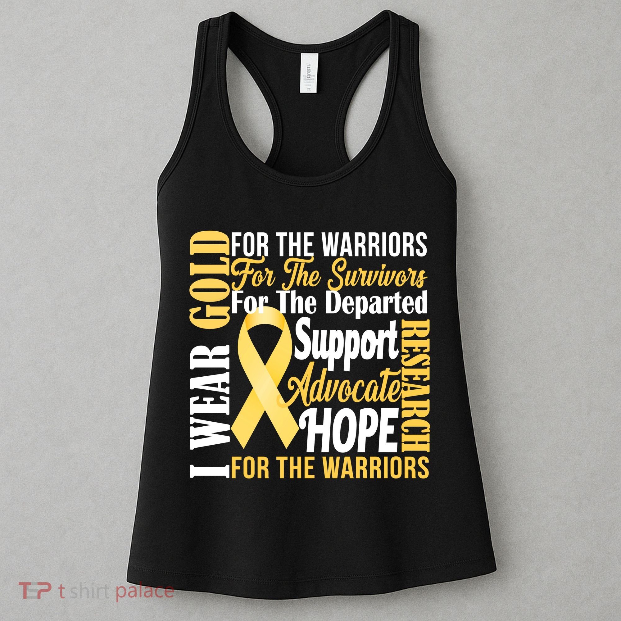 I Wear Gold For Childhood Cancer Awareness 1 Women's Tank Top