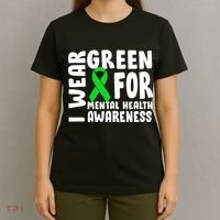 I Wear Green For Mental Health Awareness T-Shirt thumb 4