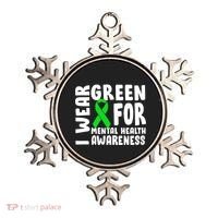I Wear Green For Mental Health Awareness Ornament thumb 0