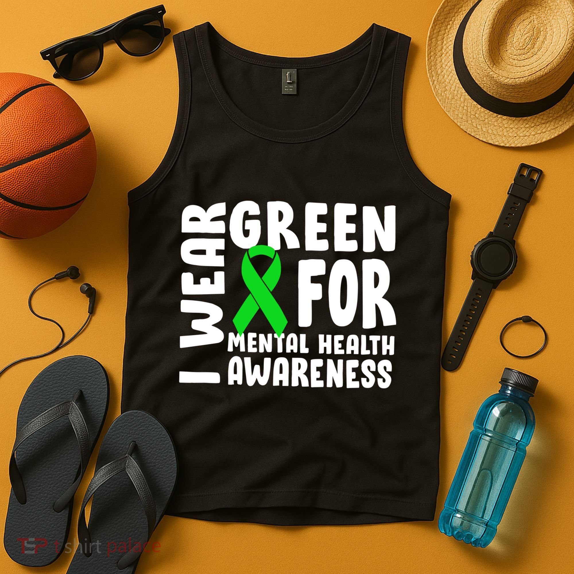 I Wear Green For Mental Health Awareness Tank Top
