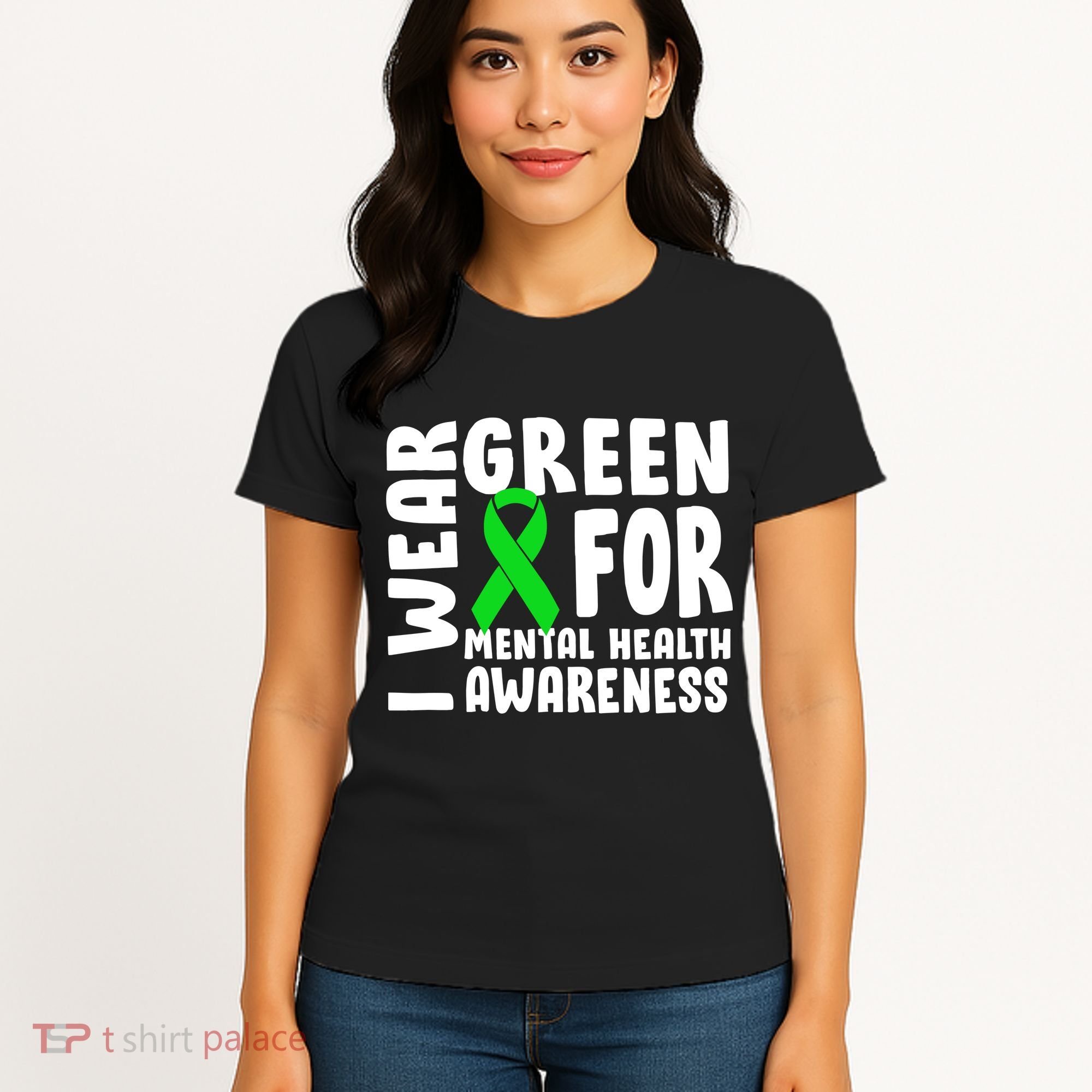 I Wear Green For Mental Health Awareness Women's T-Shirt