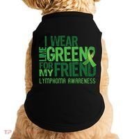 I Wear Lime Green For My Friend Lymphoma Awareness Doggie Tank thumb 0