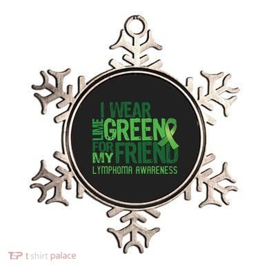 I Wear Lime Green For My Friend Lymphoma Awareness Ornament