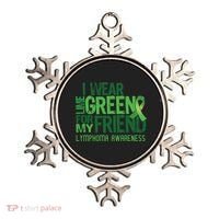 I Wear Lime Green For My Friend Lymphoma Awareness Ornament thumb 0