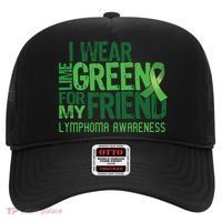 I Wear Lime Green For My Friend Lymphoma Awareness Hat thumb 0