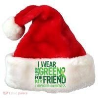 I Wear Lime Green For My Friend Lymphoma Awareness Santa Hat thumb 0