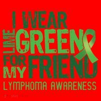 I Wear Lime Green For My Friend Lymphoma Awareness Santa Hat thumb 1