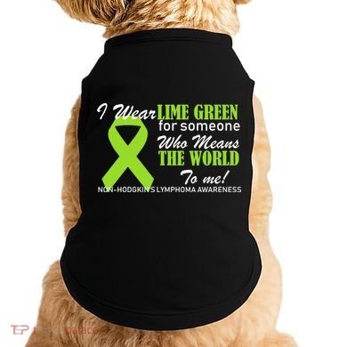 I Wear Lime Green Non-Hodgkin's Lymphoma Doggie Tank