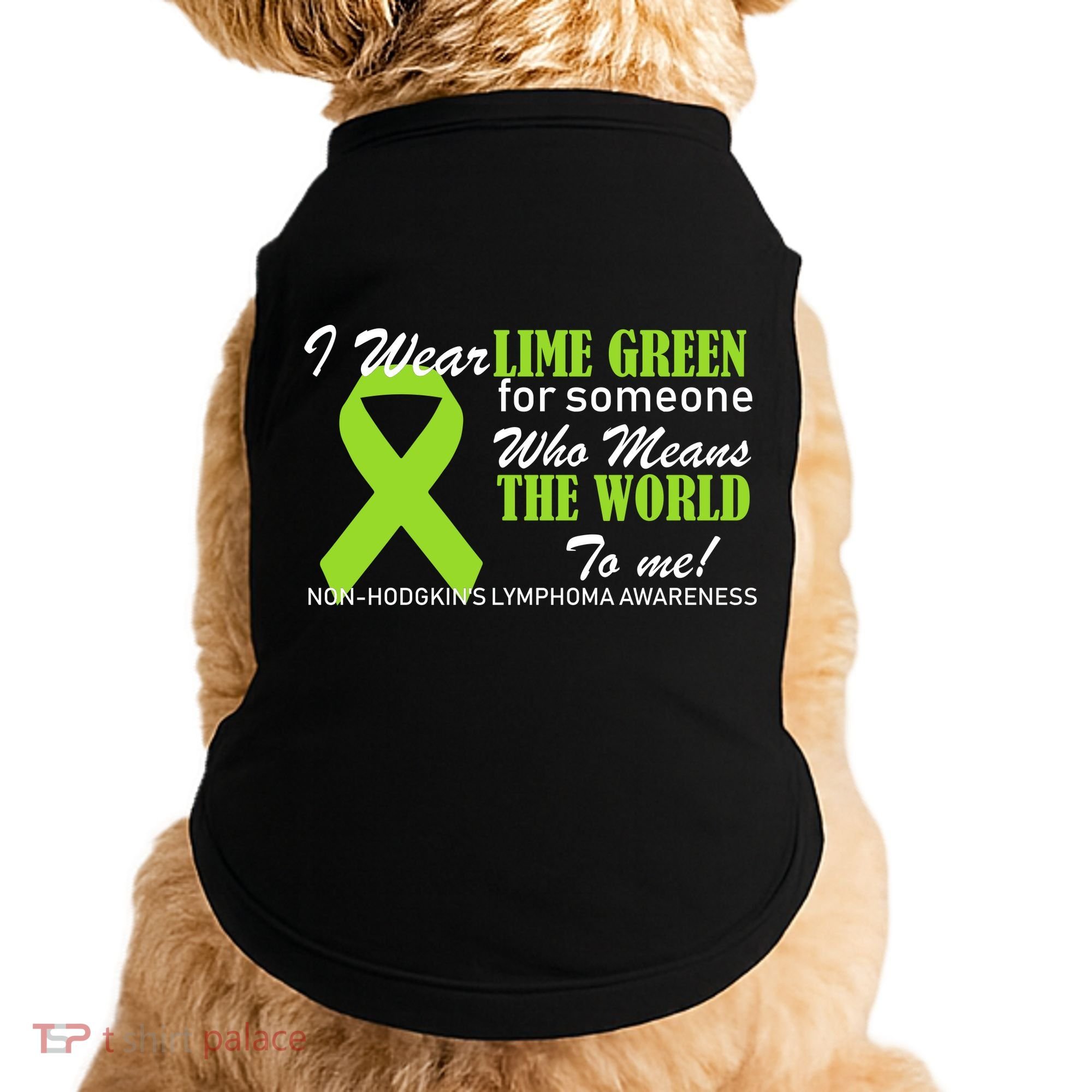 I Wear Lime Green Non-Hodgkin's Lymphoma Doggie Tank