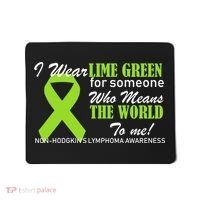 I Wear Lime Green Non-Hodgkin's Lymphoma Mousepad thumb 0
