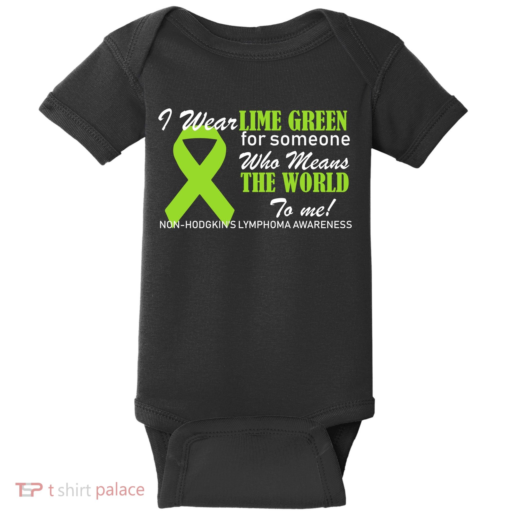I Wear Lime Green Non-Hodgkin's Lymphoma Baby Bodysuit