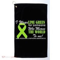 I Wear Lime Green Non-Hodgkin's Lymphoma Golf Towel thumb 0