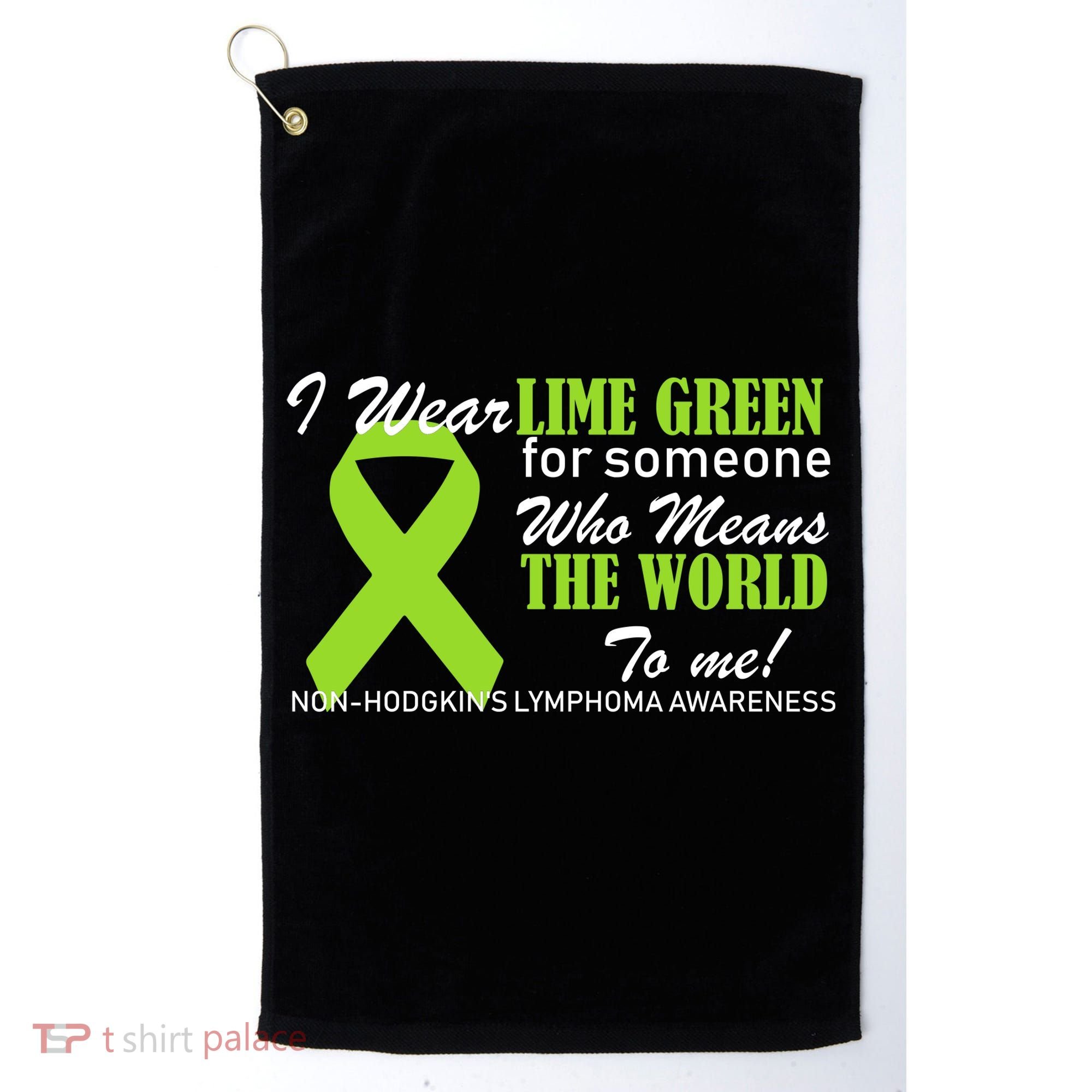 I Wear Lime Green Non-Hodgkin's Lymphoma Golf Towel