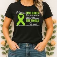 I Wear Lime Green Non-Hodgkin's Lymphoma Women's T-Shirt thumb 2