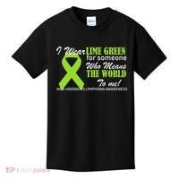 I Wear Lime Green Non-Hodgkin's Lymphoma Kids T-Shirt thumb 0