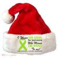 I Wear Lime Green Non-Hodgkin's Lymphoma Santa Hat thumb 0