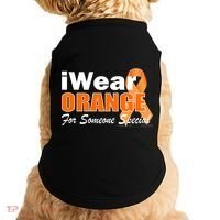 I Wear Orange For Someone I Love Leukemia Doggie Tank thumb 0
