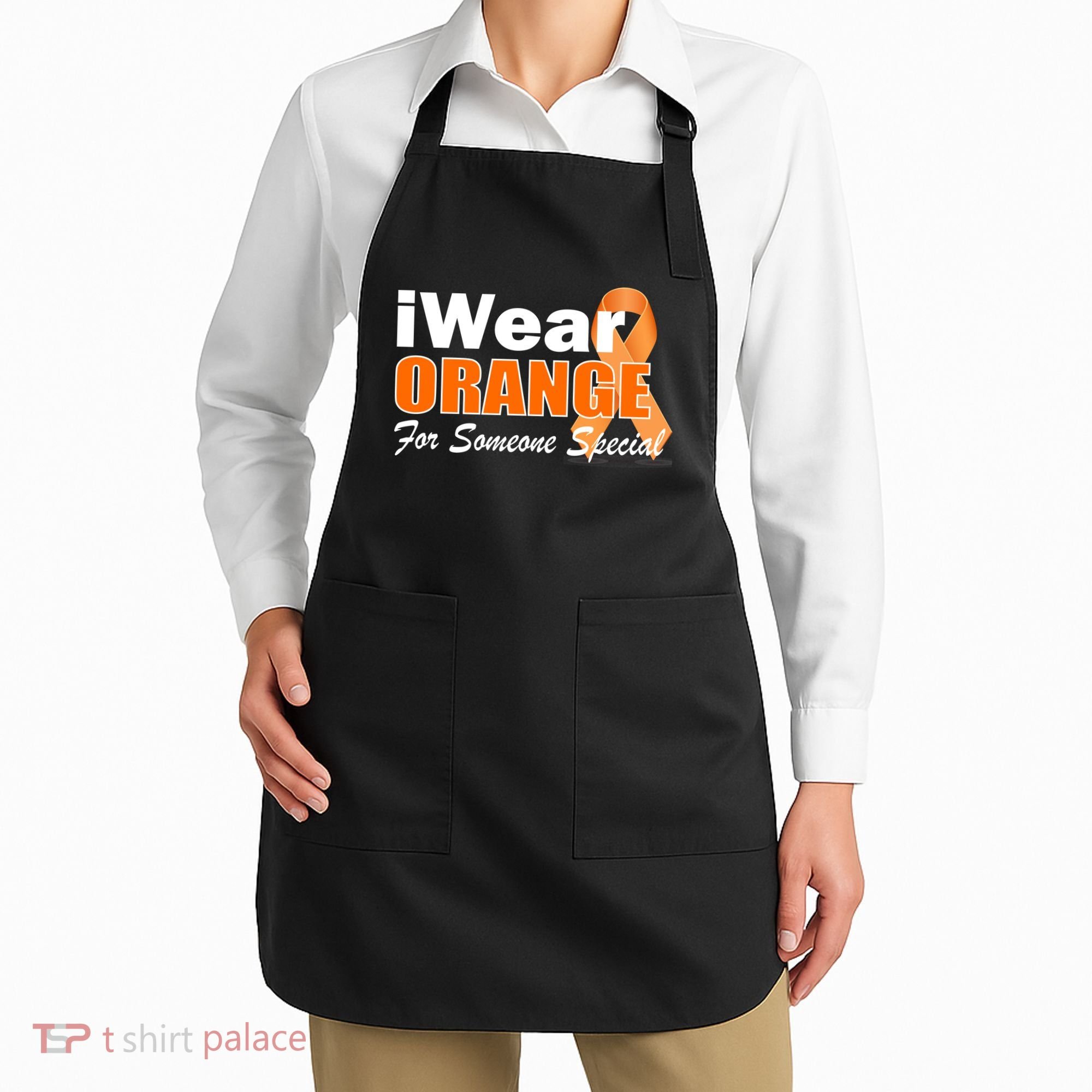 I Wear Orange For Someone I Love Leukemia Apron