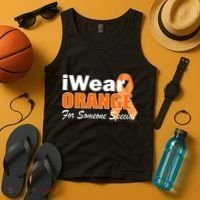 I Wear Orange For Someone I Love Leukemia Tank Top thumb 4