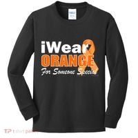 I Wear Orange For Someone I Love Leukemia Kids Long Sleeve Shirt thumb 0