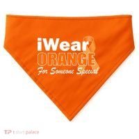 I Wear Orange For Someone I Love Leukemia USA-Made Doggie Bandana thumb 0
