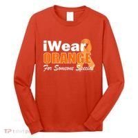 I Wear Orange For Someone I Love Leukemia Long Sleeve Shirt thumb 0