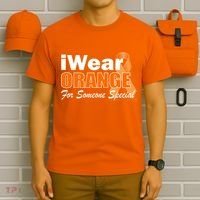 I Wear Orange For Someone I Love Leukemia T-Shirt thumb 6