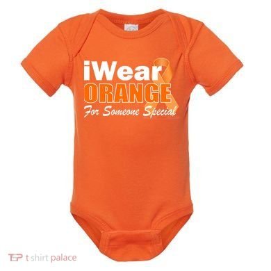 I Wear Orange For Someone I Love Leukemia Baby Bodysuit